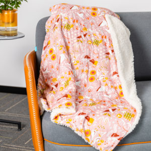 Printed Kids Blanket With Flower